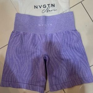 Nvgtn lilac zebra shorts